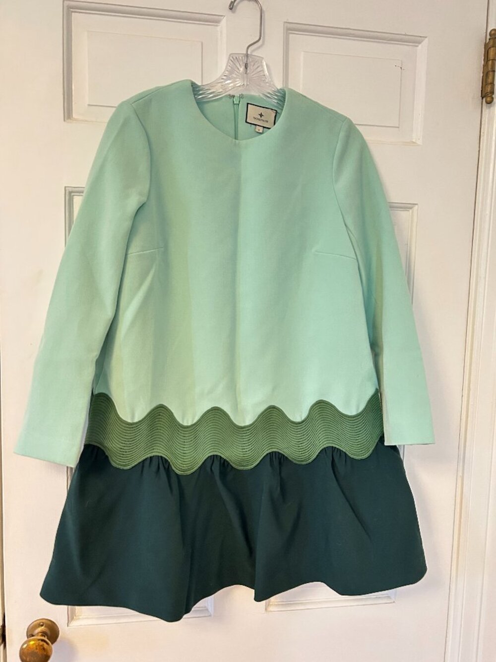 Tuckernuck Sea Grove Pierce Long Sleeve Drop Waist A Line Mini Dress Size S